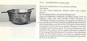 Taufbecken Hombrechtikon, 1644